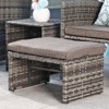 Sunsitt 5pc Outdoor Conversation Chair and Ottoman Set with Coffee Table White - 4 of 4