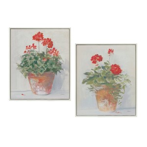 Geranium Flower Framed Wall Decor Prints 12.5 inch (Set of 2) by Melrose - 1 of 4