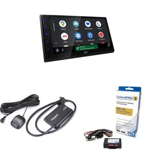 JVC KW-M595BT - 6.8" WSVGA 1DIN Short DMR, CP/AA, iData, SXM, 1Cam, 2.5V Receiver with PAC Audio SWI-CP2 Universal Analog/CAN-Bus Steering Wheel Co... - 1 of 4