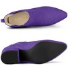 Allegra K Women's Pointed Toe Block Heel Ankle Chelsea Boots - 4 of 4