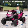 12V Kids UTV Ride-On Truck w/ Remote, 4WD/2WD Switch, Spring Suspension, EVA Tires, Bluetooth & LED Lights for Ages 3-8 - 2 of 4