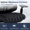 High Back Mesh Office Chair with Adjustable Headrest, 4D Armrests, Lumbar Support, Sliding Seat & Tilt Lock, Comfortable Executive Desk Chair - Black - 4 of 4