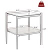 LOVMOR 2-Tier Tempered Glass End Table Set of 2, Rectangle Coffee Tabletop with MDF Layer, Modern Side Table for Living Room - 4 of 4