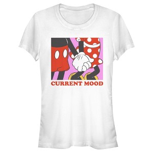 Juniors Womens Mickey & Friends Valentine's Day Current Mood T-Shirt - 1 of 4