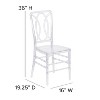 Emma and Oliver Crystal Ice Stacking Chair with Designer Back - Event Chair - UV Resistant - 4 of 4