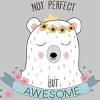 Men's Design By Humans I'm Awesome Flower Crown Polar Bear By T-Shirt - 2 of 2