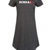 Women's Scream Red and White Logo Graphic T-shirt Dress - Heather Charcoal - X-Large - 2 of 4