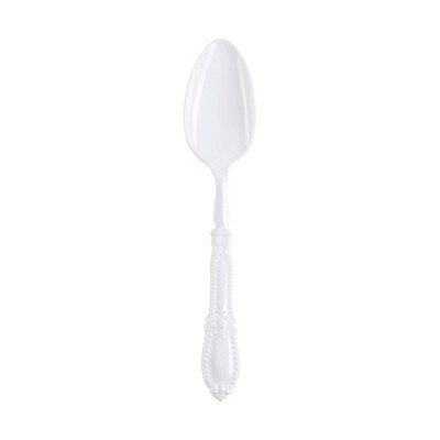 Smarty Had A Party White Baroque Plastic Dinner Spoons - 480 pcs