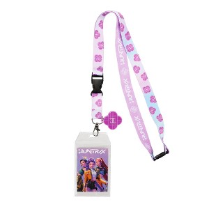 Kpop Demon Hunters Huntr/x 22-inch Lanyard with Clear ID Sleeve and Rubber Charm - 1 of 4