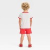 Toddler Boys' 2pc Hot Wheels Americana Short Sleeve T-Shirt and Shorts Set - Red/White - 2 of 4