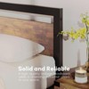 Metal Platform Bed Frame with Wooden Headboard and Footboard, 14 Inch Under Bed Storage Industrial Design for Bedroom, Rustic Brown - 4 of 4