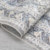 Washable Area Rugs, Non-Slip Neutral Vintage Distressed Soft Rug, Low Pile Stain-Resistant Carpet, Indoor Foldable Print Floor Mat - 4 of 4