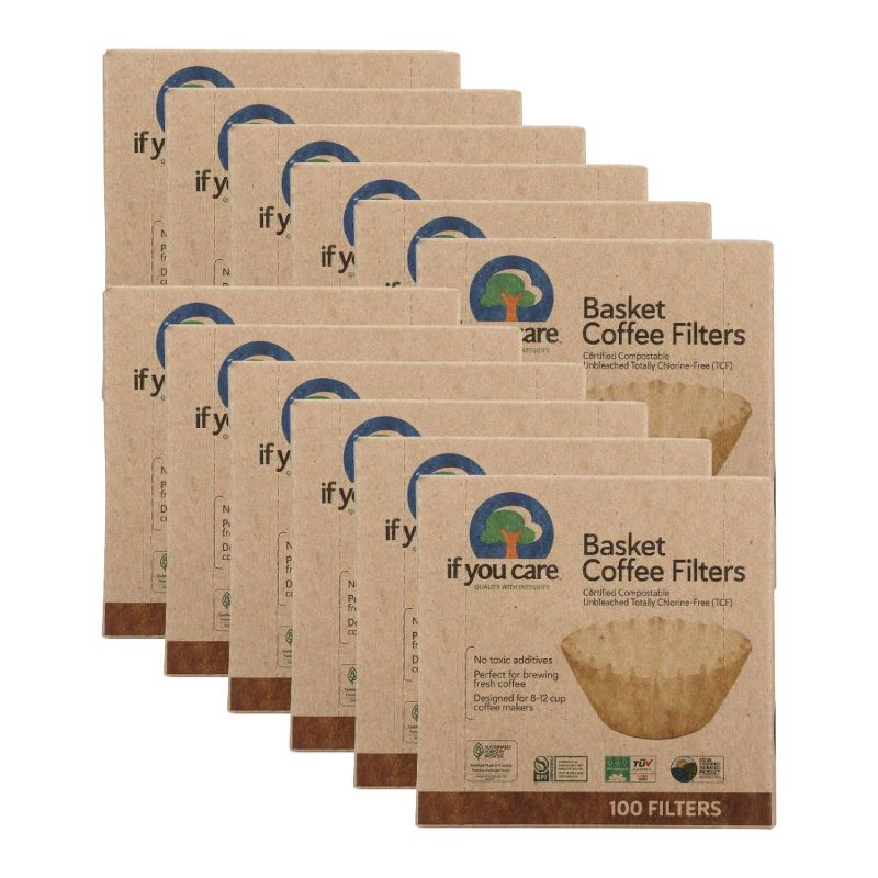If You Care Unbleached Basket Coffee Filters - Case of 12/100 ct, 1 of 6