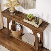 Syemin Console Tables Wood Console Table Behind Couch, 2-Tier Small Entryway Table, Farmhouse Narrow Sofa Table, Brown, 41.34"*11.81"*33.46" - 4 of 4