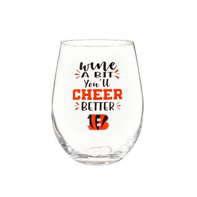 Cincinnati Bengals, 17oz Boxed Stemless Wine