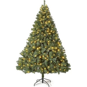 4.5Ft Artificial Christmas Tree, Wide Tree with Metal Stand, 380 Branch Tips, Realistic Pine Needles, Holiday Decor for Living Room, Office - 1 of 4