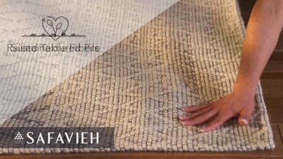 Ivory Flat Woven Wool Rectangular Area Rug