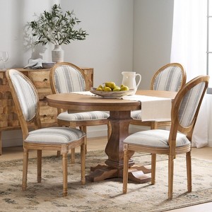 Christopher Knight Home Naclerio French Country Fabric Upholstered Wood 5 Piece Dining Set - 1 of 4