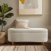 Vynxaria Boucle Flip Top Storage Bench Cream See below - 4 of 4