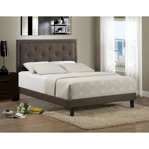 Becker Bed with Rails Black/Brown King - Hillsdale Furniture, Gray