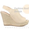 Perphy Women's Slingback Platform Heels Espadrille Wedges Sandals - 4 of 4