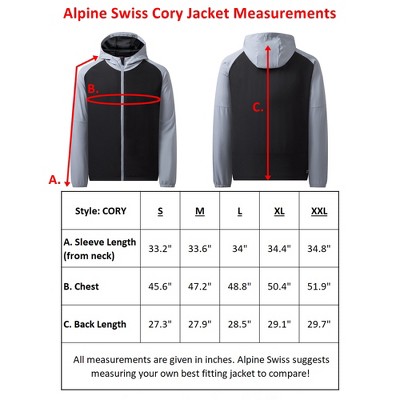 Alpine Swiss Cory Mens Light Windbreaker Jacket Water-Resistant Packable Hooded Softshell Coat Ideal for Travel Layering Everyday Outdoor Activities — фото 5