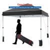 Folding Tent with Center Lock Patent, 95g/M2 PU Coated Oxford Cloth, Waterproof 1000mm, Iron Pipe Frame 0.6mm, Silver Coated Tent - 4 of 4