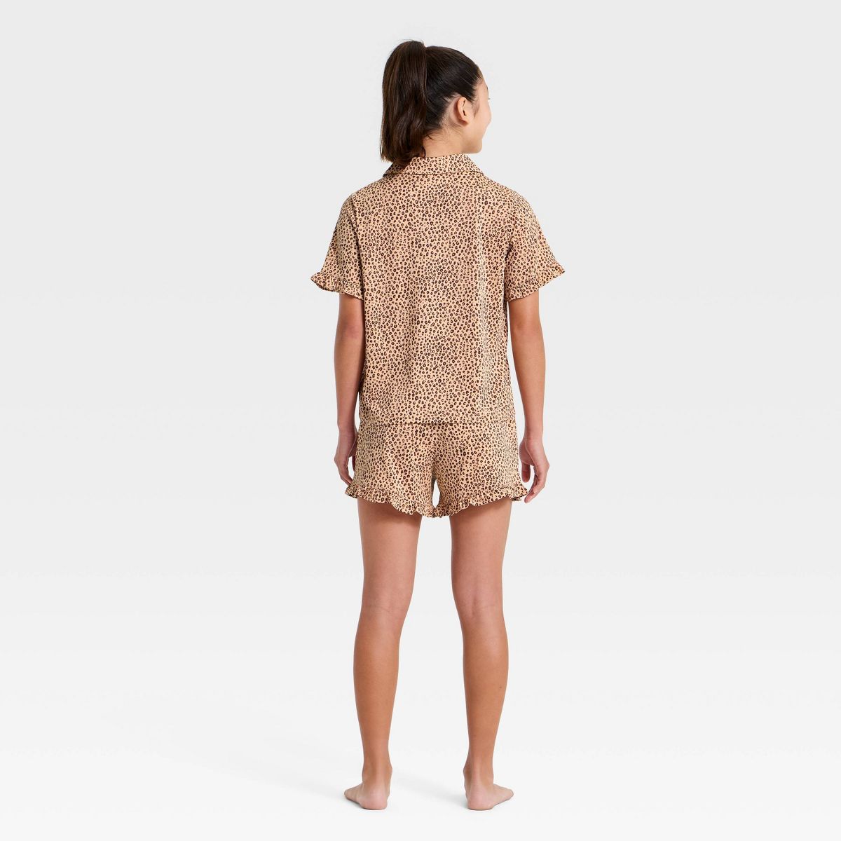 Girls' 2pc Button-Down Pajama Set - art class™ - thumbnail 2