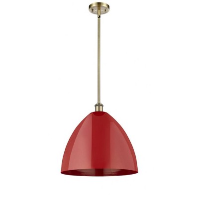 Plymouth Dome - 1 Light Stem Hung Pendant In Industrial Style-16.75 Inches Tall and 16 Inches Wide