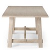 Maven Lane Yves Rustic Rectangular Wooden Dining Table in Weathered White Finish - 3 of 4