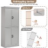 70" Tall Kitchen Pantry Cabinet with 4 Doors and 3 Adjustable Shelves, Freestanding Cupboard, Modern Storage Cabinet for Bathroom, Dining Room - 3 of 4