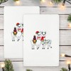 Linum Home Textiles Christmas LLAMAS - Embroidered Luxury 100% Turkish Cotton Hand Towels - 2 of 3