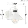John Timberland Oberlin Rustic Industrial Farmhouse Outdoor Barn Light Fixture White Dusk to Dawn Motion Sensor 9" Clear Seedy Glass for Exterior Deck - 4 of 4