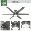 Hunter 60" Solaria Ceiling Fan Matte Silver Finish - Energy Efficient, Quiet Motor, Light Kit Included, Damp Rated - 4 of 4