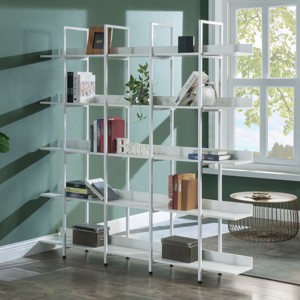 Industrial 5 Tiers Home Office Bookcase Bookshelf, Open Cabinet Display Shelf with Metal Frame for Living Room-Tanpinhause - 1 of 4