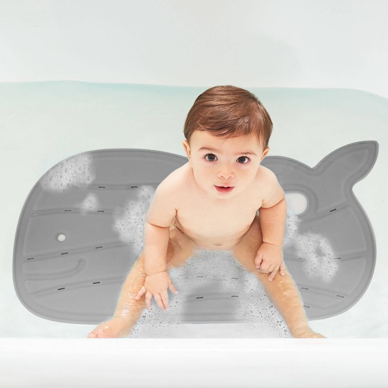 Skip Hop Moby Non-Slip Baby Bath Mat - Gray, 2 of 9
