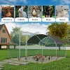 Large Walk-in Chicken Coop with Run for Backyard, 13 x 9.8 ft Metal Poultry Cage with Waterproof Cover, Dome Roof Hen House for Chickens/Ducks/Rabbits - 4 of 4
