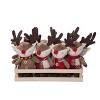 Transpac Polyester 9.75 in. Multicolor Christmas Plush Reindeer Ornament In Crate Set of 12 - 2 of 4