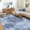 Vintage Machine Washable Area Rug Non Slip Soft Low Pile Rug Distressed Printed Rug Stain Resistant Non Shedding Ultra Thin Carpet - 3 of 4