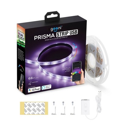 6.6' Prisma Strip USB Smart Wi-Fi Color LED Strip Kit - Geeni
