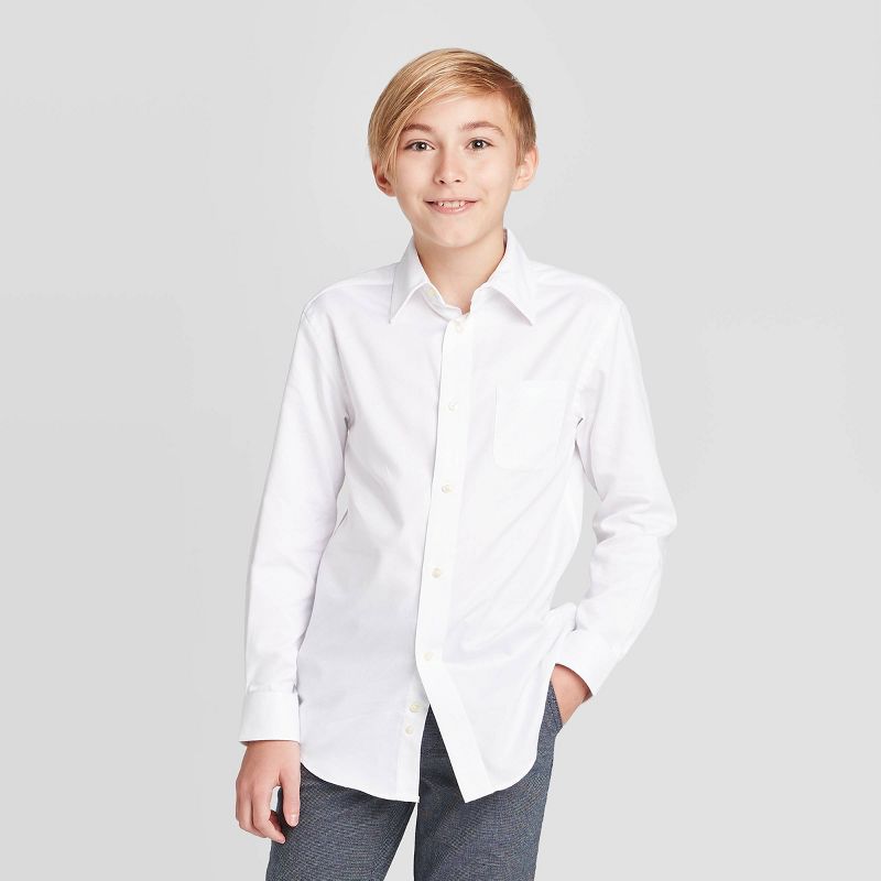 Boys' Long Sleeve Button-Down Shirt - Cat & Jack™, 1 of 5
