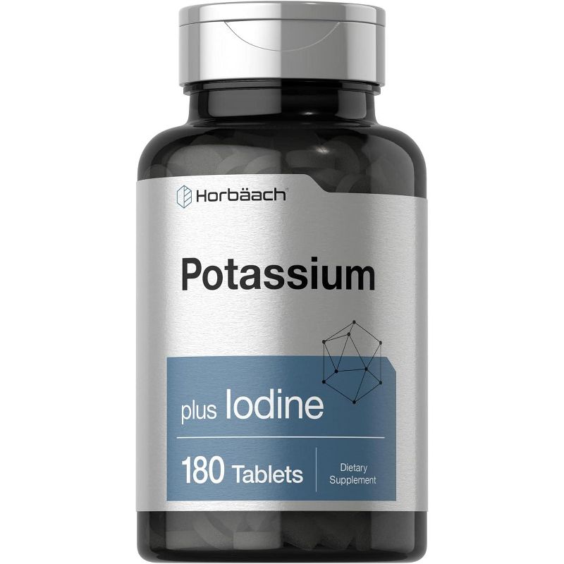 Horbaach Potassium Plus Iodine | 180 Vegetarian Tablets, 1 of 3