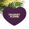 University at Albany Alumni Heart Love Wood Christmas Tree Holiday Ornament - 2 of 3