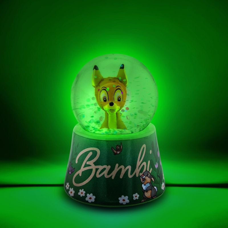 Disney Bambi "Pretty Flower" Mini Light-Up Snow Globe | 2.5 Inches Tall, 2 of 10