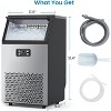 350Lbs/24H Commercial Ice Maker. Makes ice in 8-15 mins. Stainless steel build with SECOP compressor. ETL certified for bars, restaurants, cafes - 2 of 4