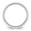 Black Bow Jewelry 3mm to 8mm Platinum Light Weight Polished Domed Comfort Fit Band - 2 of 4