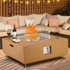 COZONY 36/48/56" Propane Fire Pit Table, 50,000 BTU Dual-Use Outdoor Heater with Wind Guard & Cover - 4 of 4