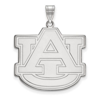 Black Bow Jewelry 14k White Gold Auburn Tigers NCAA Extra Large Pendant