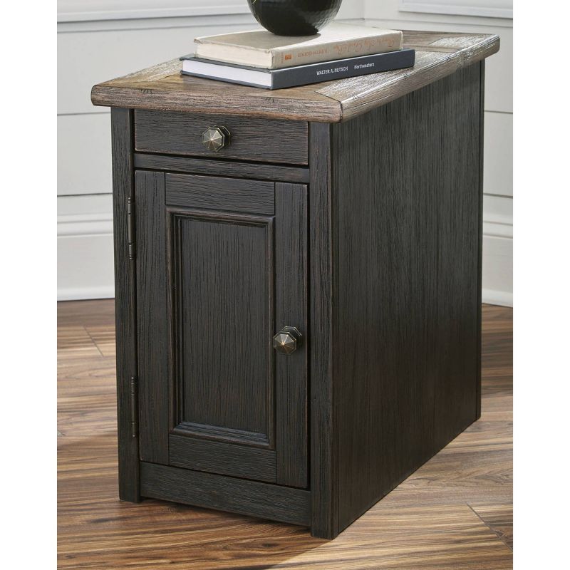 Tyler Creek Chairside End Table with USB Ports and Outlets Grayish Brown/Black - Signature Design by Ashley, 2 of 14