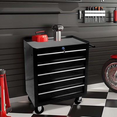NicBex 5-Drawer Rolling Tool Chest Cabinet Mobile Tool Cart with Wheels and Storage for Garage and Warehouse